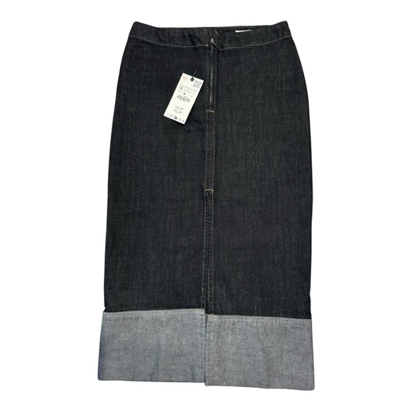 Zara Dresses & Skirts - ZARA Dark Wash Denim Midi Skirt – Size M – New With Tags